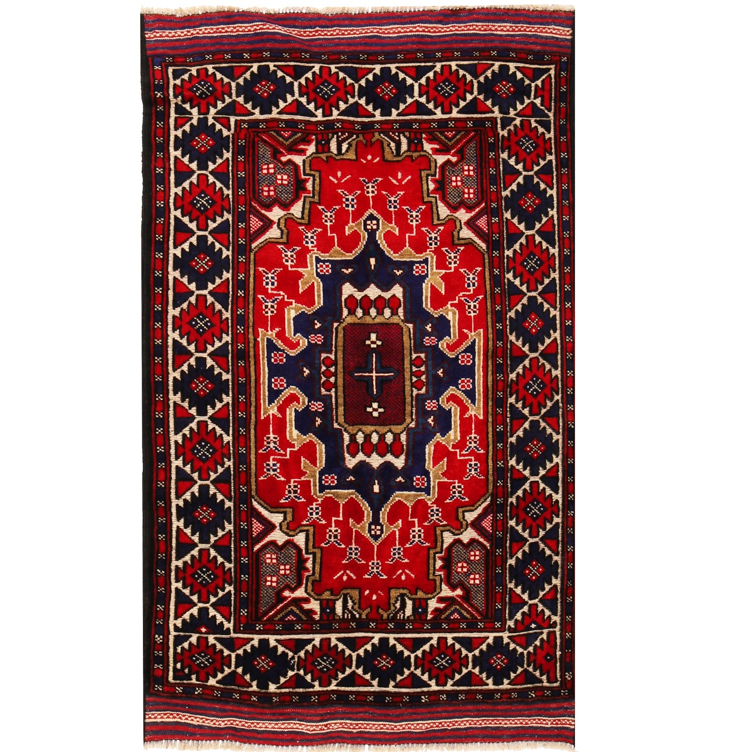 Barjasta Area Rug Handmade Beige Floral 2x4 ft