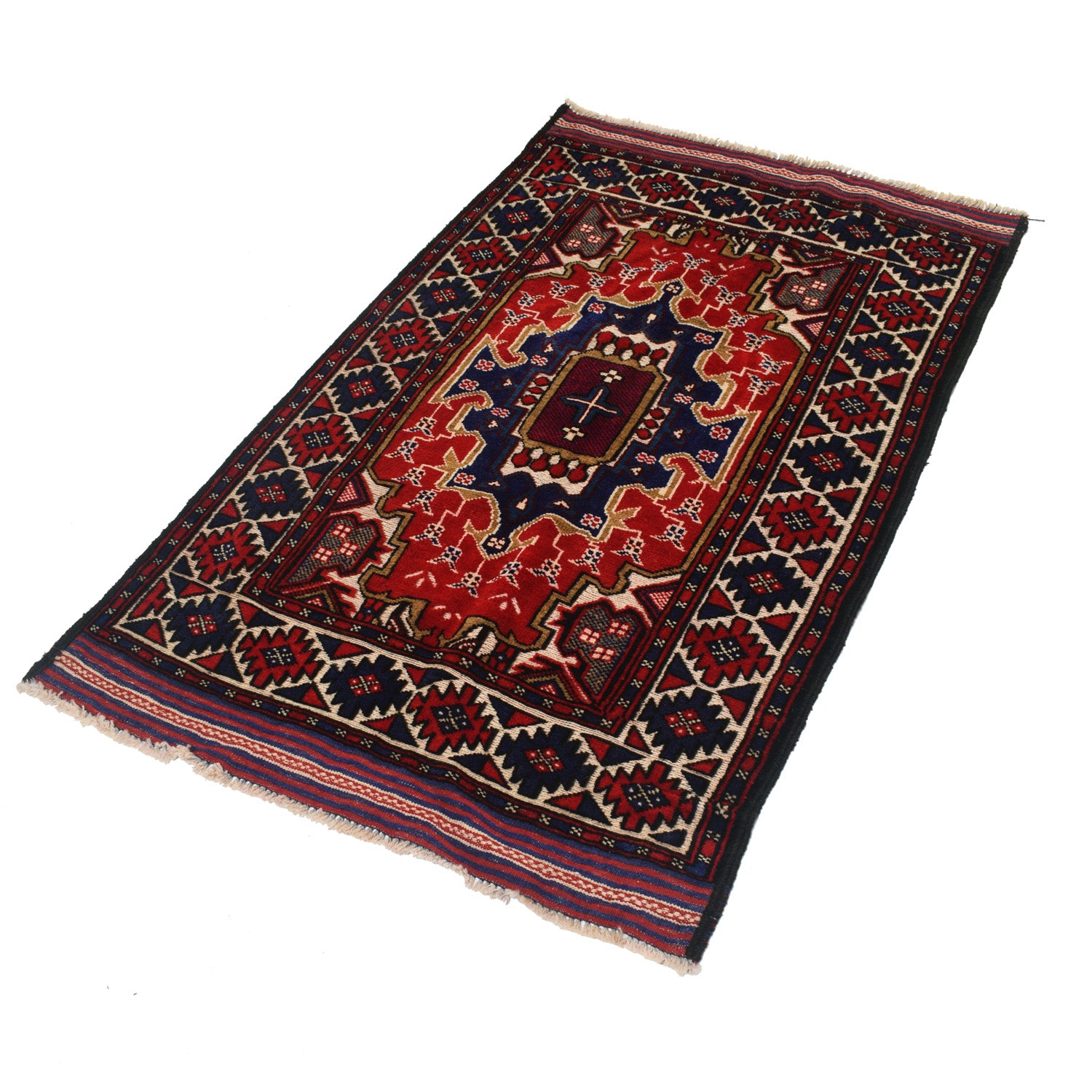 Barjasta Area Rug Handmade Beige Floral 2x4 ft