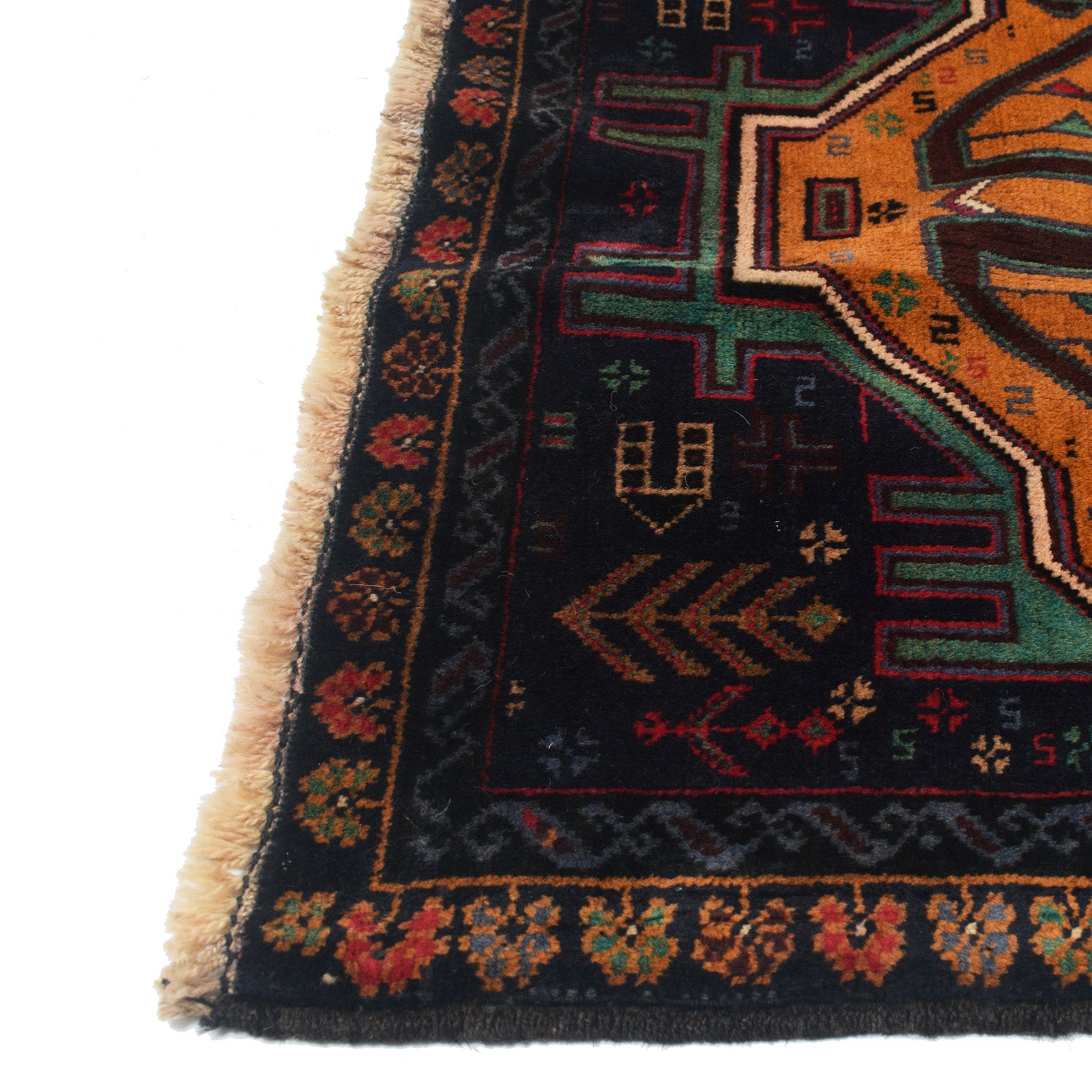 Baluchi Rug Handmade Multi Geometric 3x5 ft