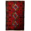Baluchi Rug Handmade Red Geometric 2x4 ft