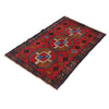 Baluchi Rug Handmade Red Geometric 2x4 ft