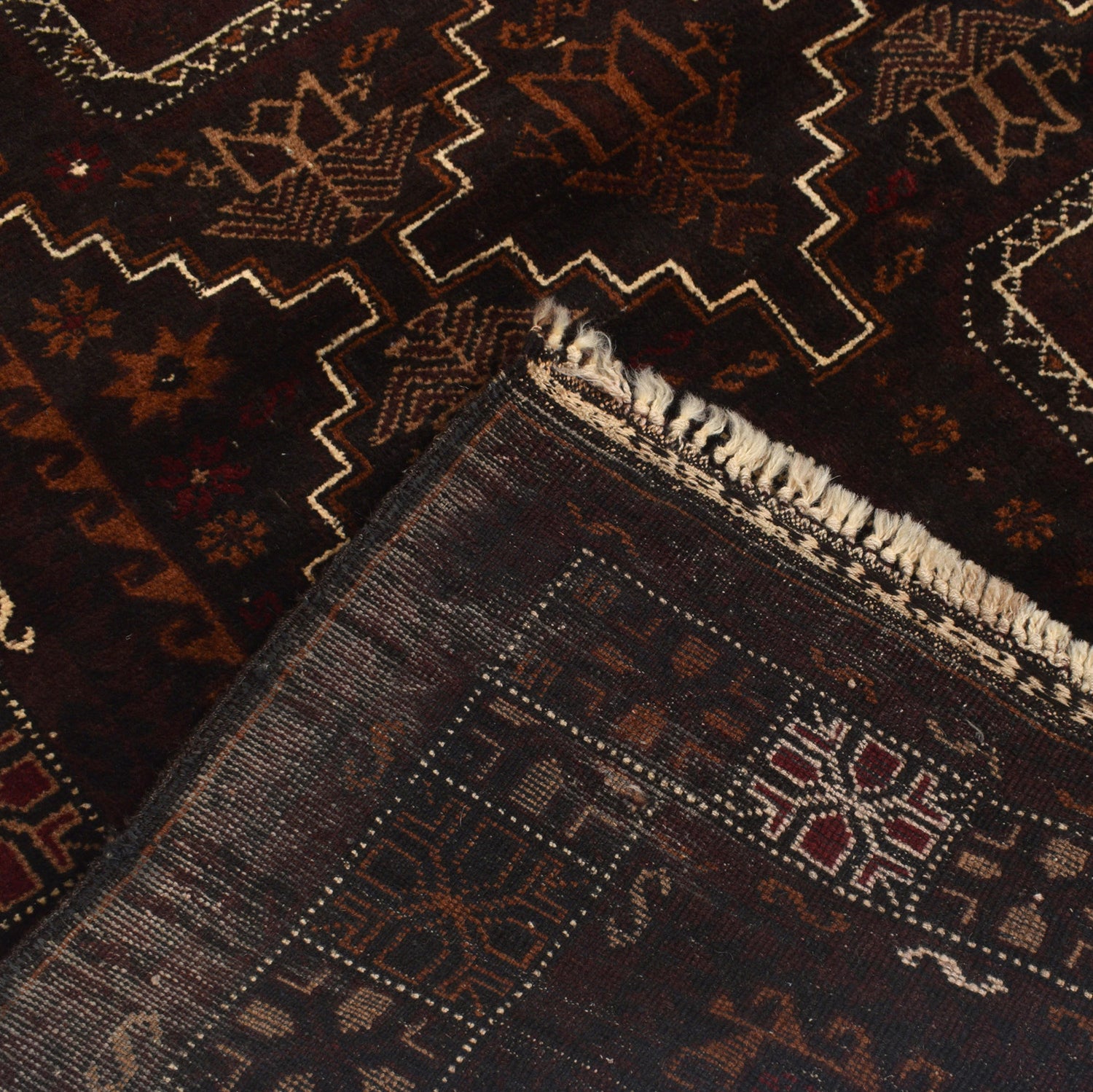 Baluchi Rug Handmade Multi Geometric 4x6 ft