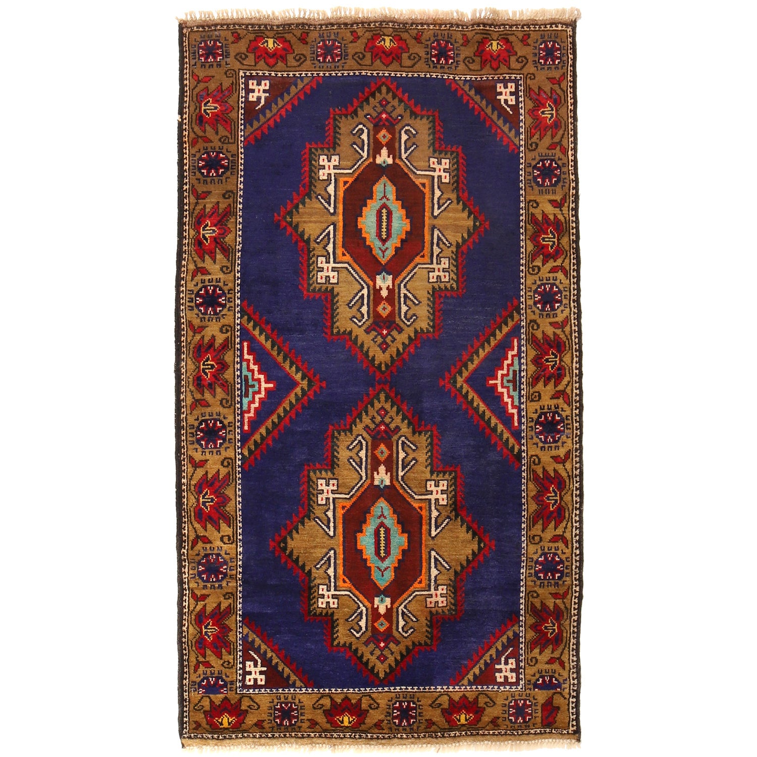Baluchi Rug Handmade Multi Geometric 3x5 ft