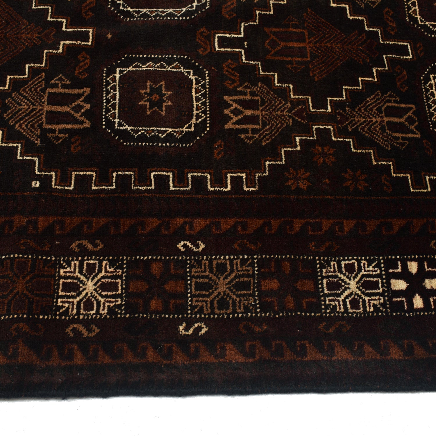 Baluchi Rug Handmade Multi Geometric 4x6 ft