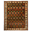 Kohistani Area Rug Handmade Black Geometric 5x6 ft