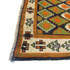 Kohistani Area Rug Handmade Black Geometric 5x6 ft