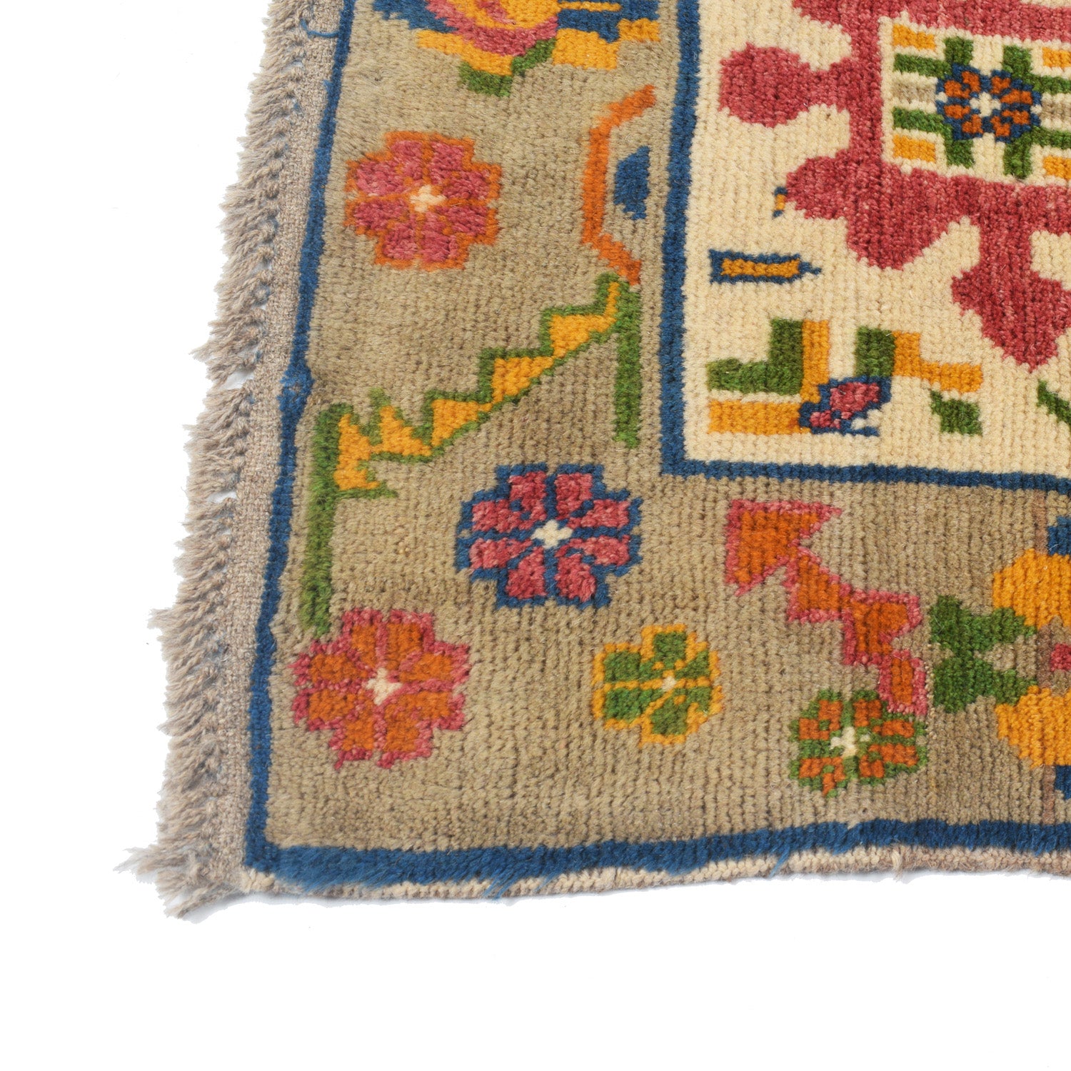 Kohistani Area Rug Handmade Beige FLoral 5x6 ft