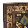 Kohistani Area Rug Handmade Black Floral 5x8 ft