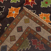 Kohistani Area Rug Handmade Black Floral 5x6 ft