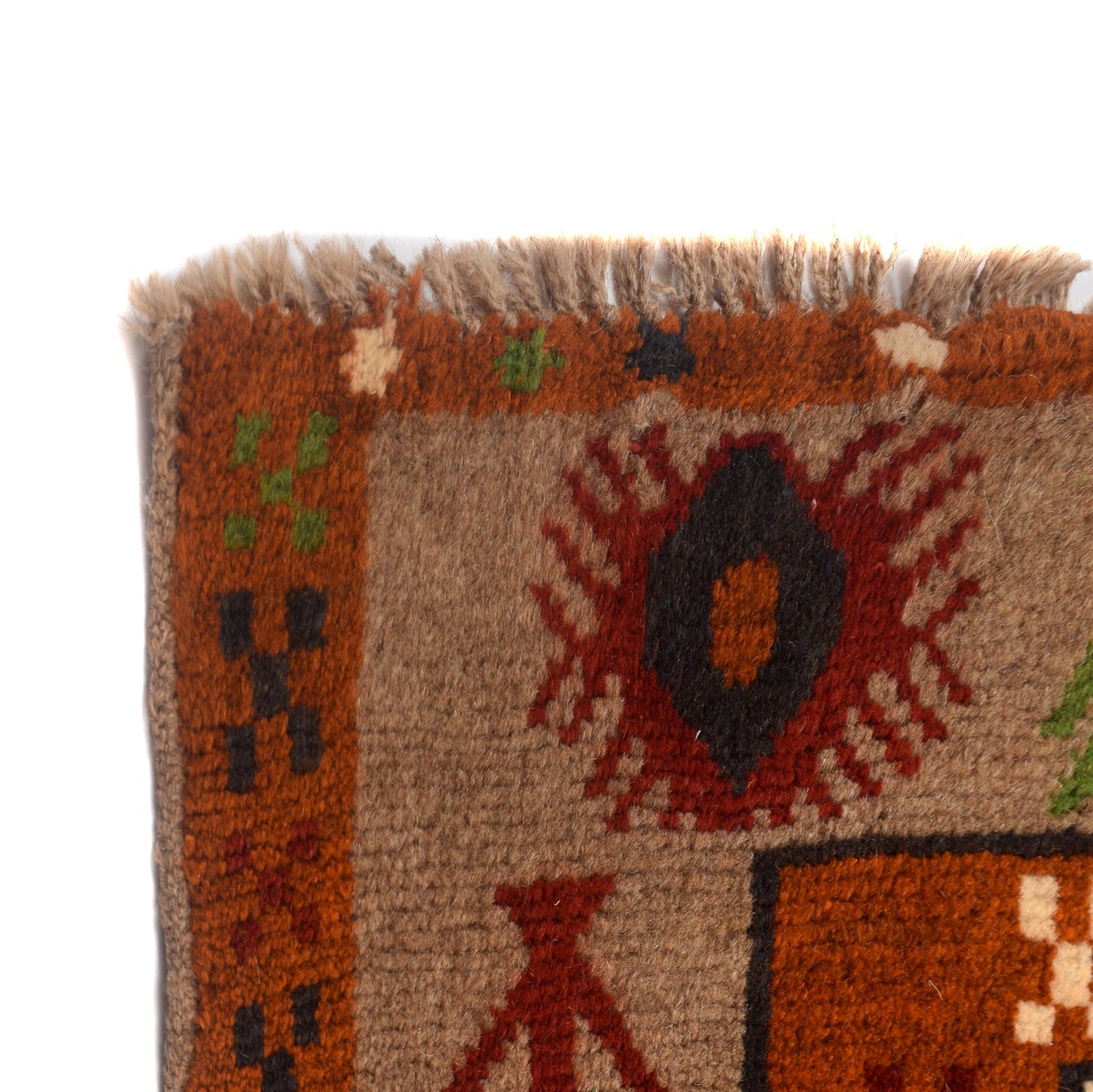 Kohistani Area Rug Handmade Beige Geometric 6x9 ft