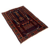 Baluchi Rug Handmade Multi Prayer Design 2x4 ft