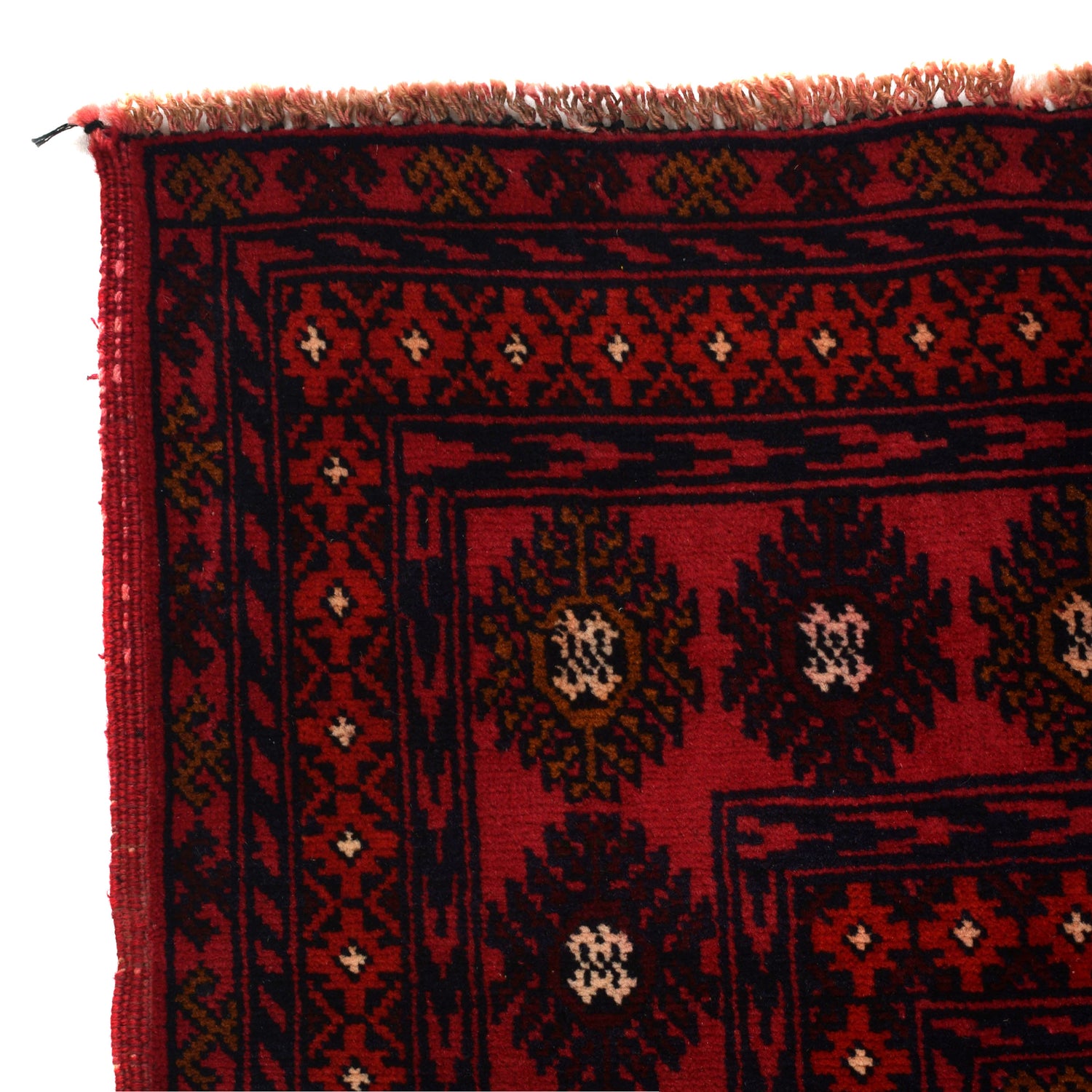 Bokhara Rug Handmade Vibrant Red Medallion 4x6 ft