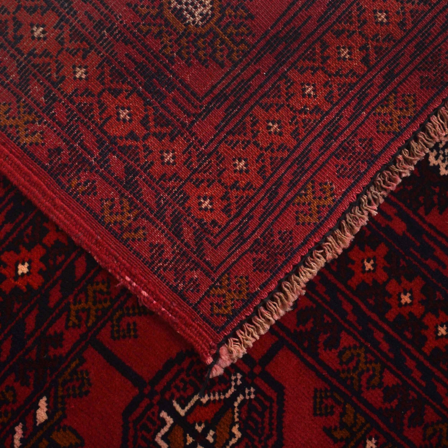 Bokhara Rug Handmade Vibrant Red Medallion 4x6 ft
