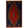 Baluchi Rug Handmade Dark Blue Floral 3x5 ft