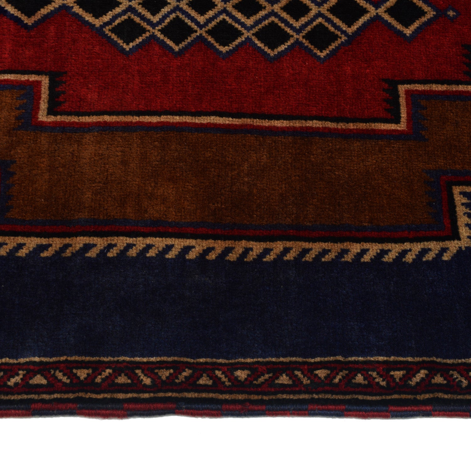 Baluchi Rug Handmade Dark Blue Floral 3x5 ft