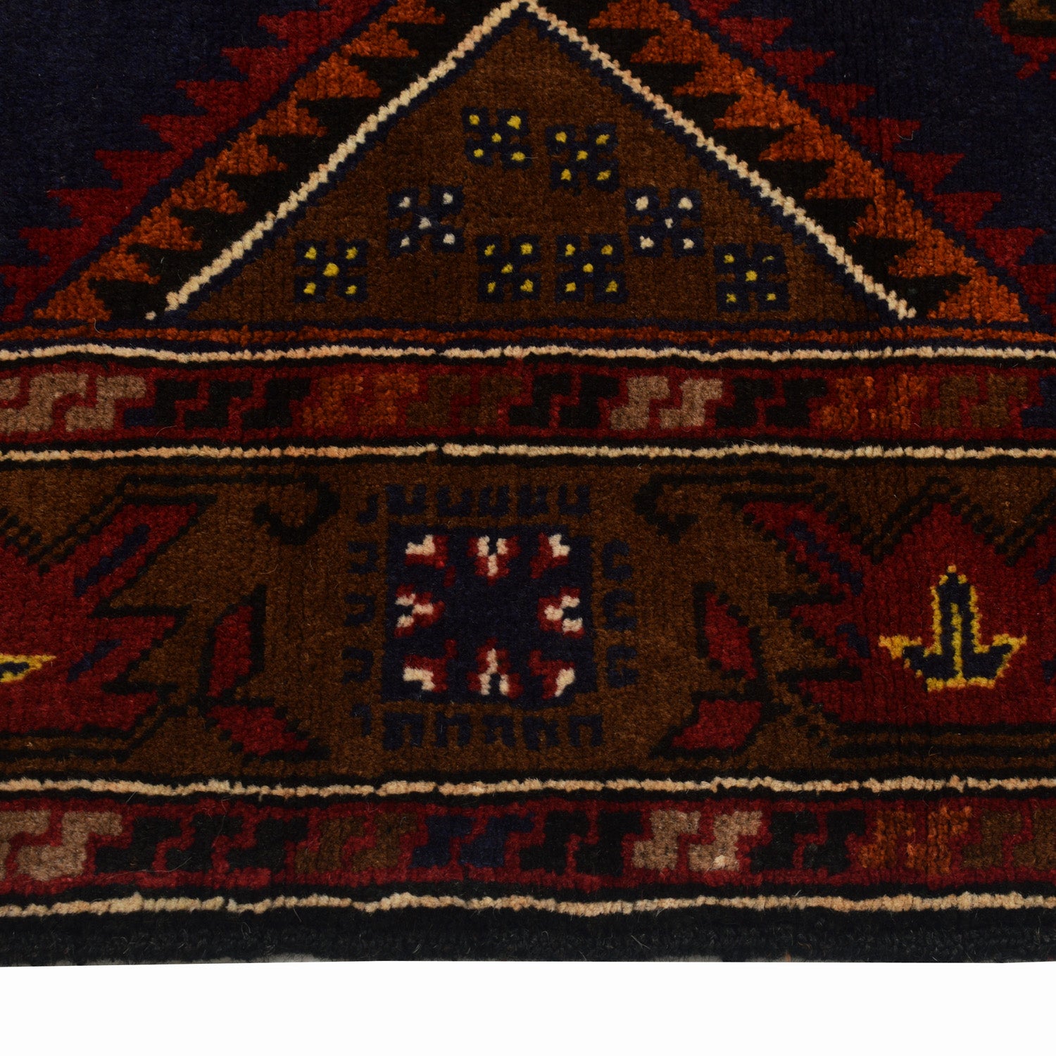 Baluchi Rug Handmade Multi Geometric 4x6 ft