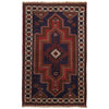 Baluchi Rug Handmade Multi Floral 2x4 ft