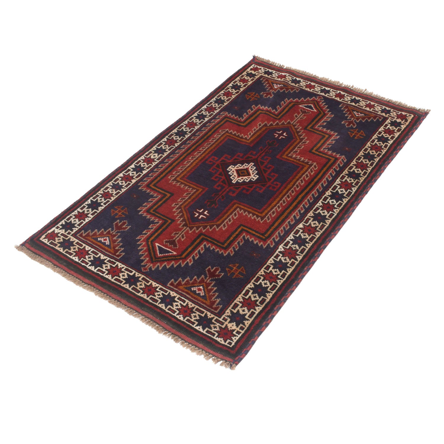 Baluchi Rug Handmade Multi Floral 2x4 ft
