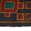 Baluchi Rug Handmade Black Floral 2x4 ft