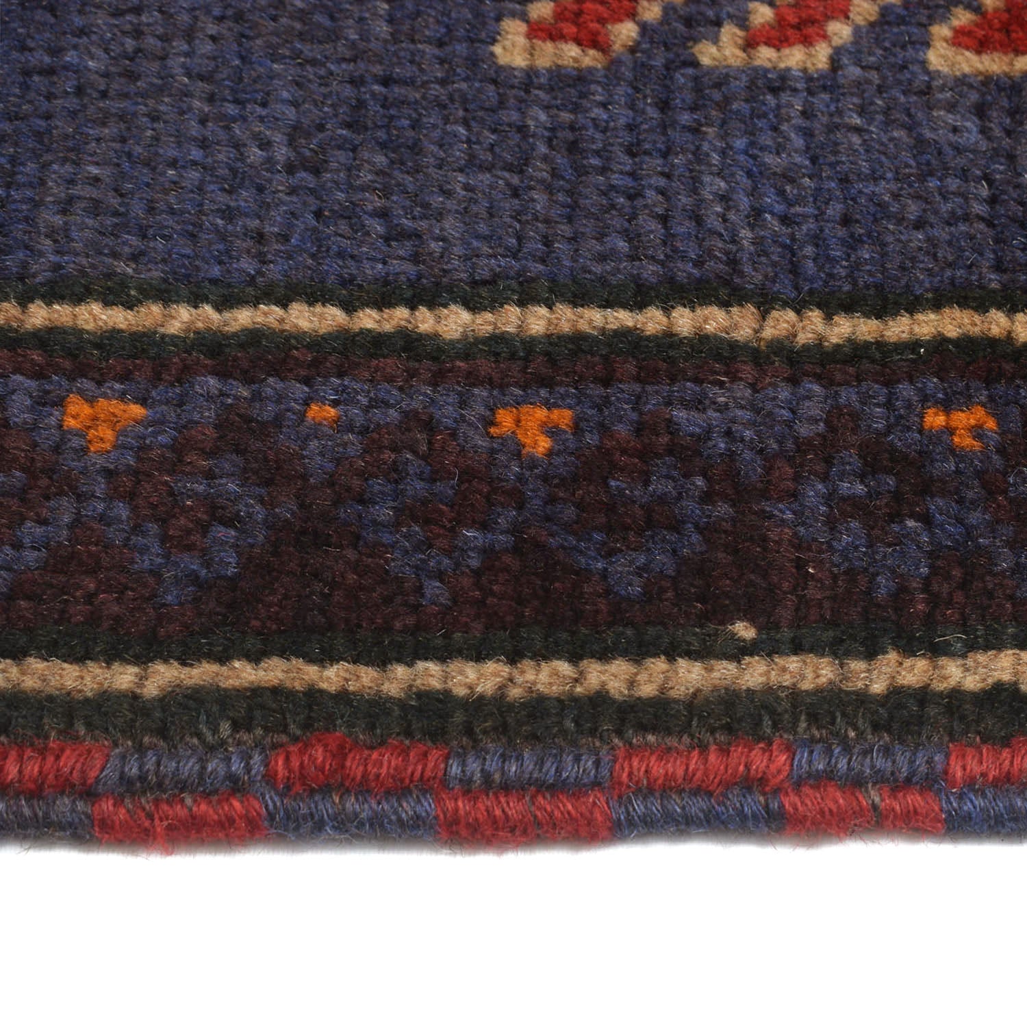 Baluchi Rug Handmade Dark Blue Floral 2x4 ft
