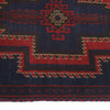Baluchi Rug Handmade Dark Blue Floral 2x4 ft