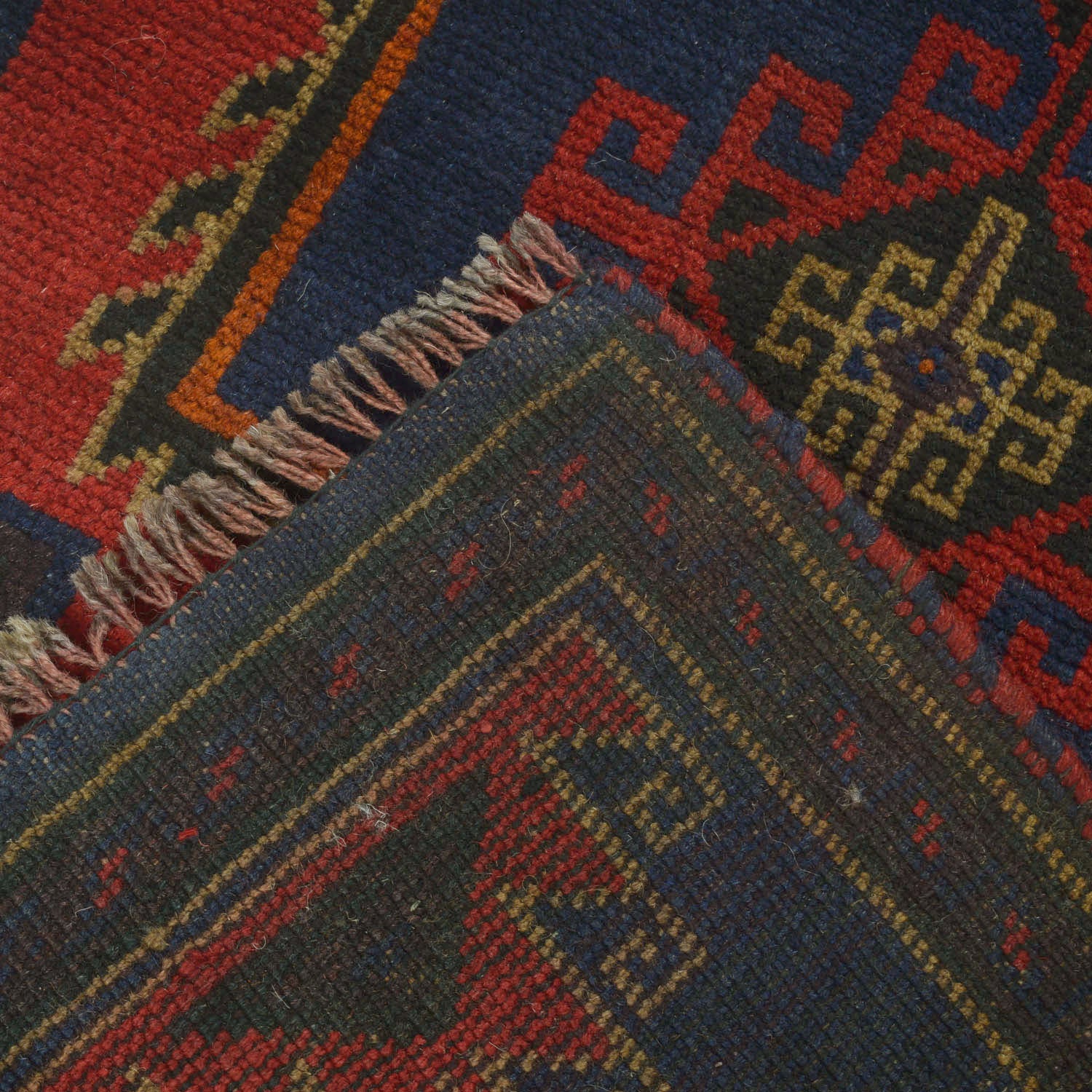 Baluchi Rug Handmade Dark Blue Floral 2x4 ft