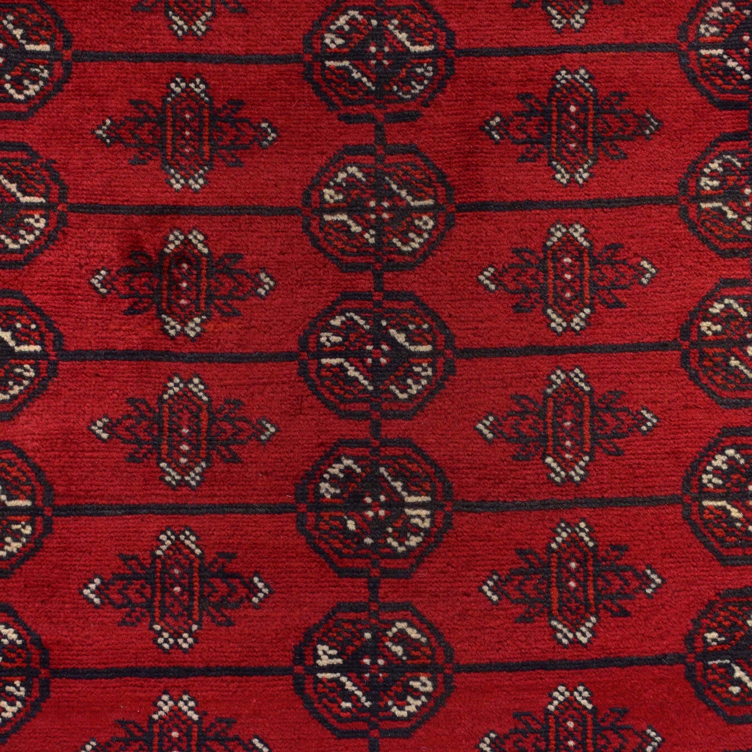 Bokhara Rug Handmade Vibrant Red Medallion 7x10 ft