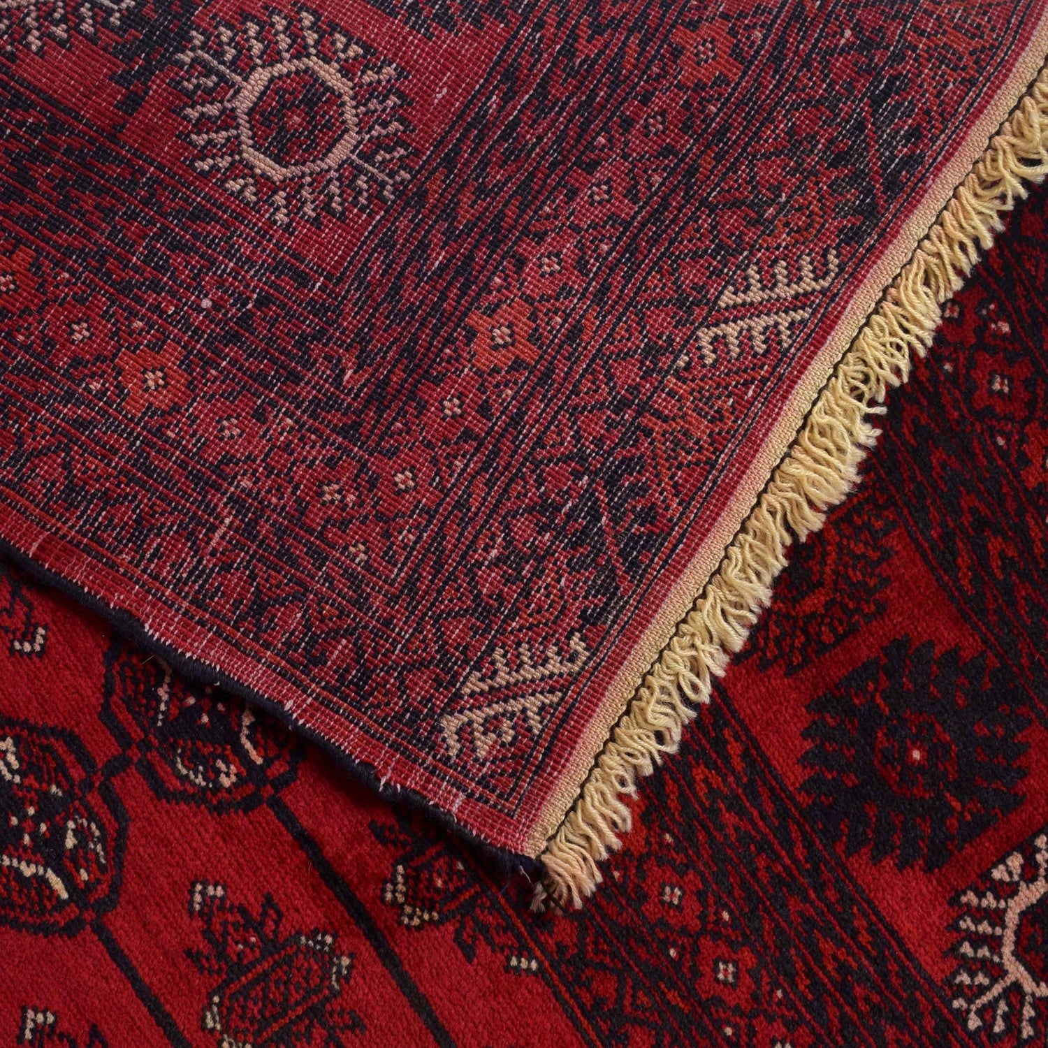 Bokhara Rug Handmade Vibrant Red Medallion 7x10 ft