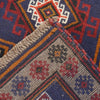 Baluchi Rug Handmade Dark Blue Floral 2x4 ft
