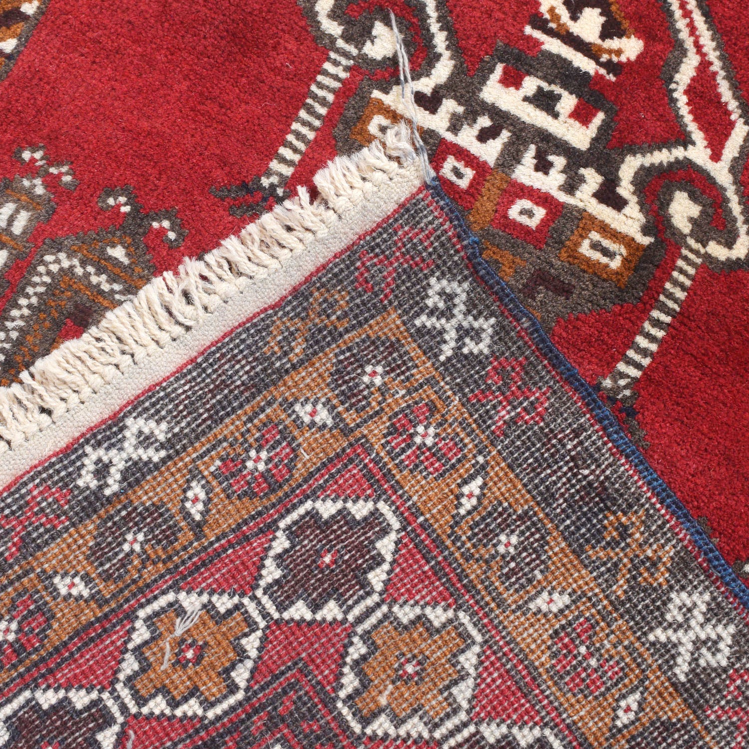 Baluchi Rug Handmade Red Prayer Design 3x5 ft
