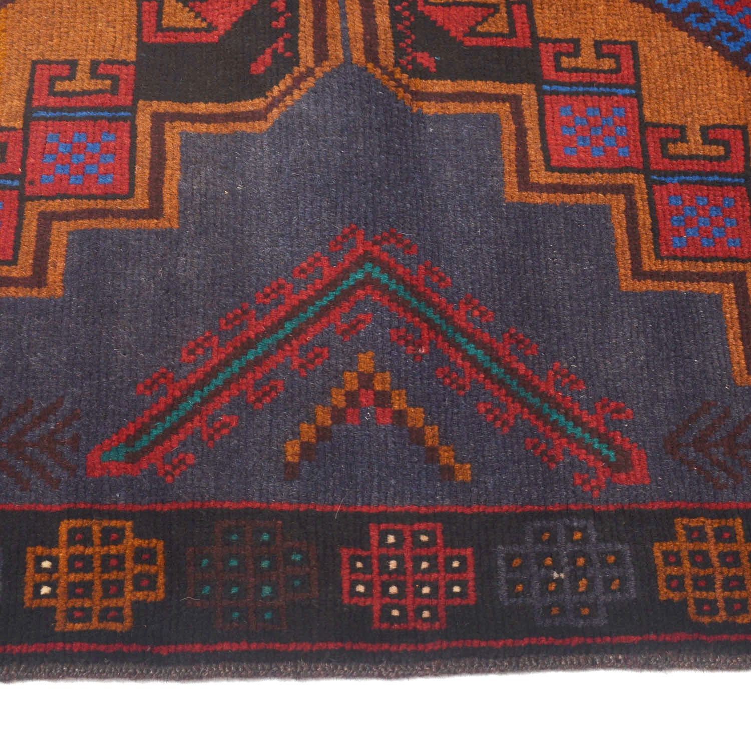 Baluchi Rug Handmade Multi Geometric 3x5 ft