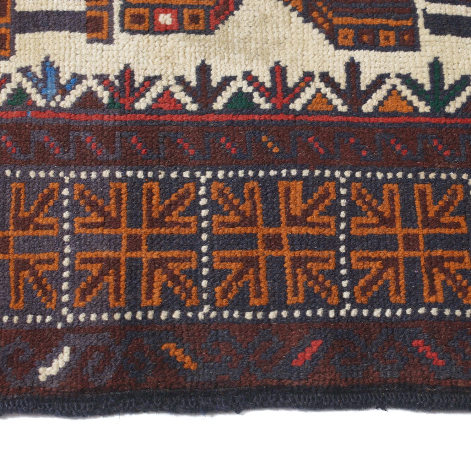 Baluchi Rug Handmade Multi Geometric 3x5 ft