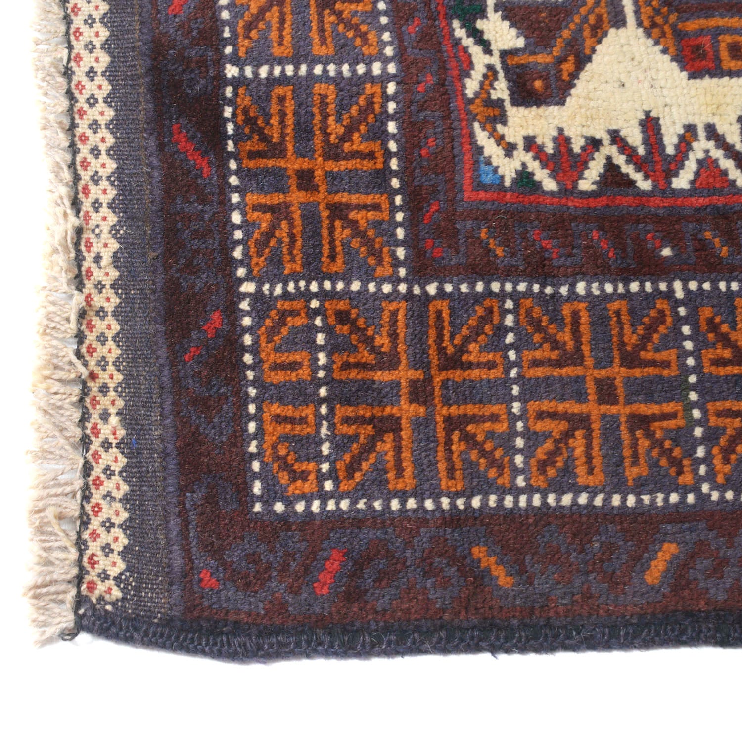 Baluchi Rug Handmade Multi Geometric 3x5 ft