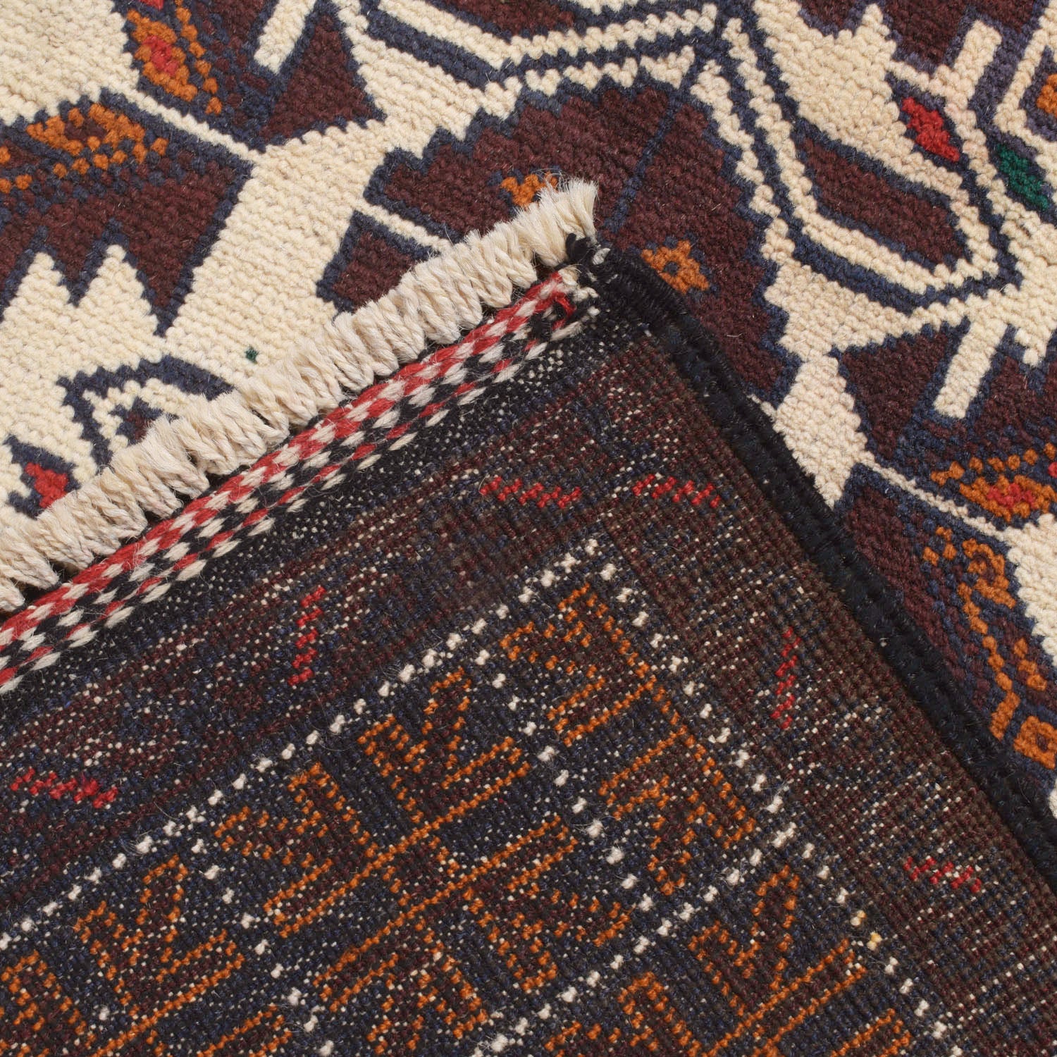 Baluchi Rug Handmade Multi Geometric 3x5 ft