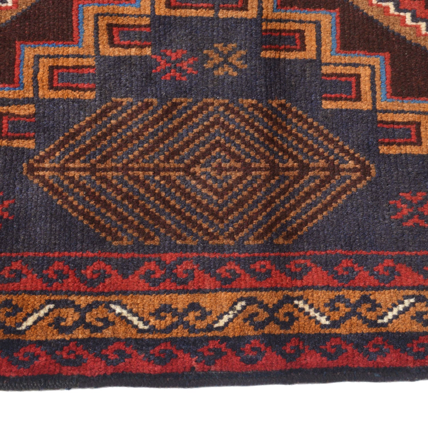 Baluchi Rug Handmade Multi Geometric 3x5 ft