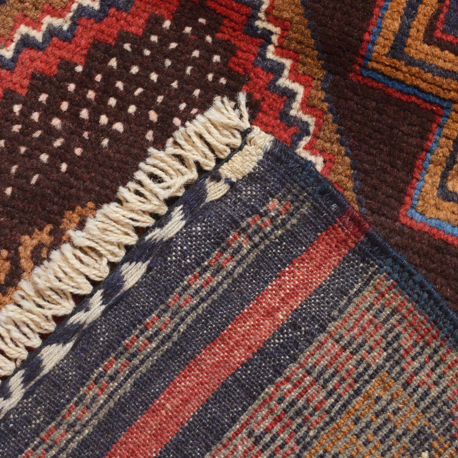 Baluchi Rug Handmade Multi Geometric 3x5 ft