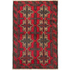 Baluchi Rug Handmade Red Geometric 3x5 ft