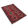 Baluchi Rug Handmade Red Geometric 3x5 ft