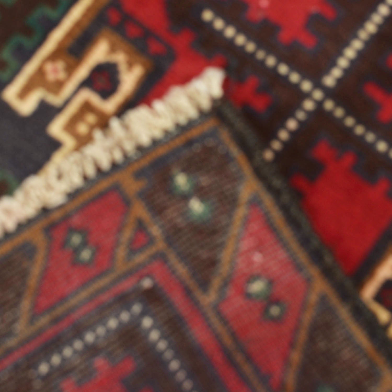 Baluchi Rug Handmade Red Geometric 3x5 ft