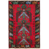 Baluchi Rug Handmade Red Geometric 3x5 ft
