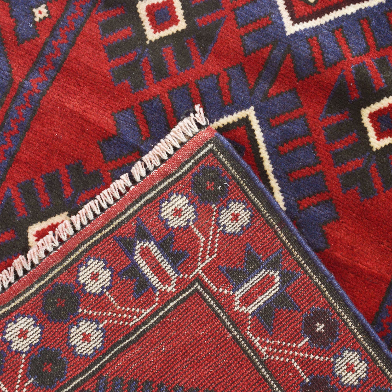 Baluchi Rug Handmade Multi Geometric 3x5 ft