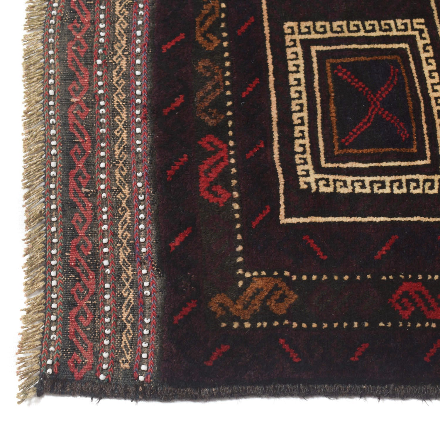 Baluchi Rug Handmade Multi Prayer Design 3x5 ft