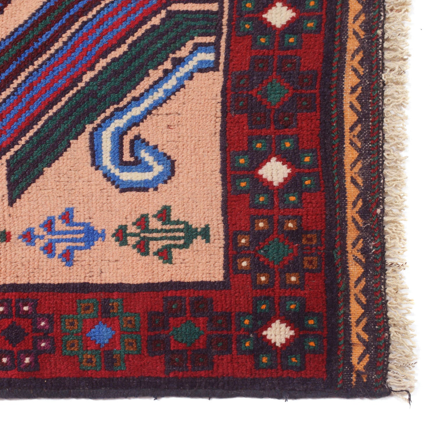 Baluchi Rug Handmade Multi Geometric 3x5 ft