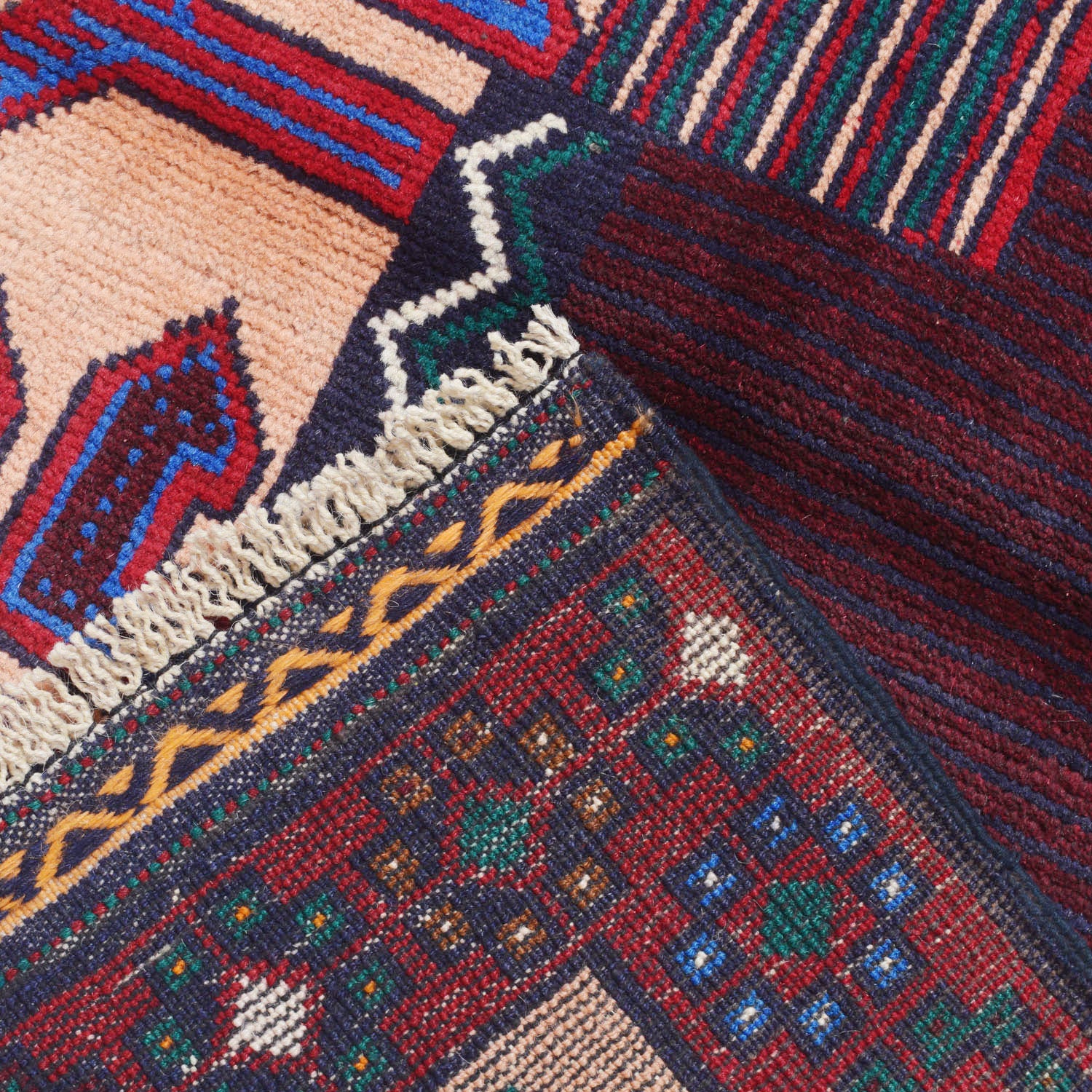 Baluchi Rug Handmade Multi Geometric 3x5 ft