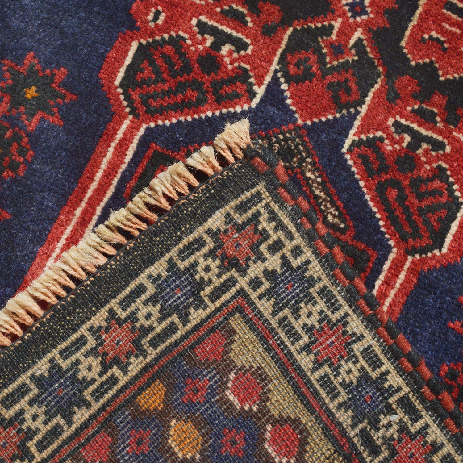 Baluchi Rug Handmade Multi Prayer Design 3x5 ft
