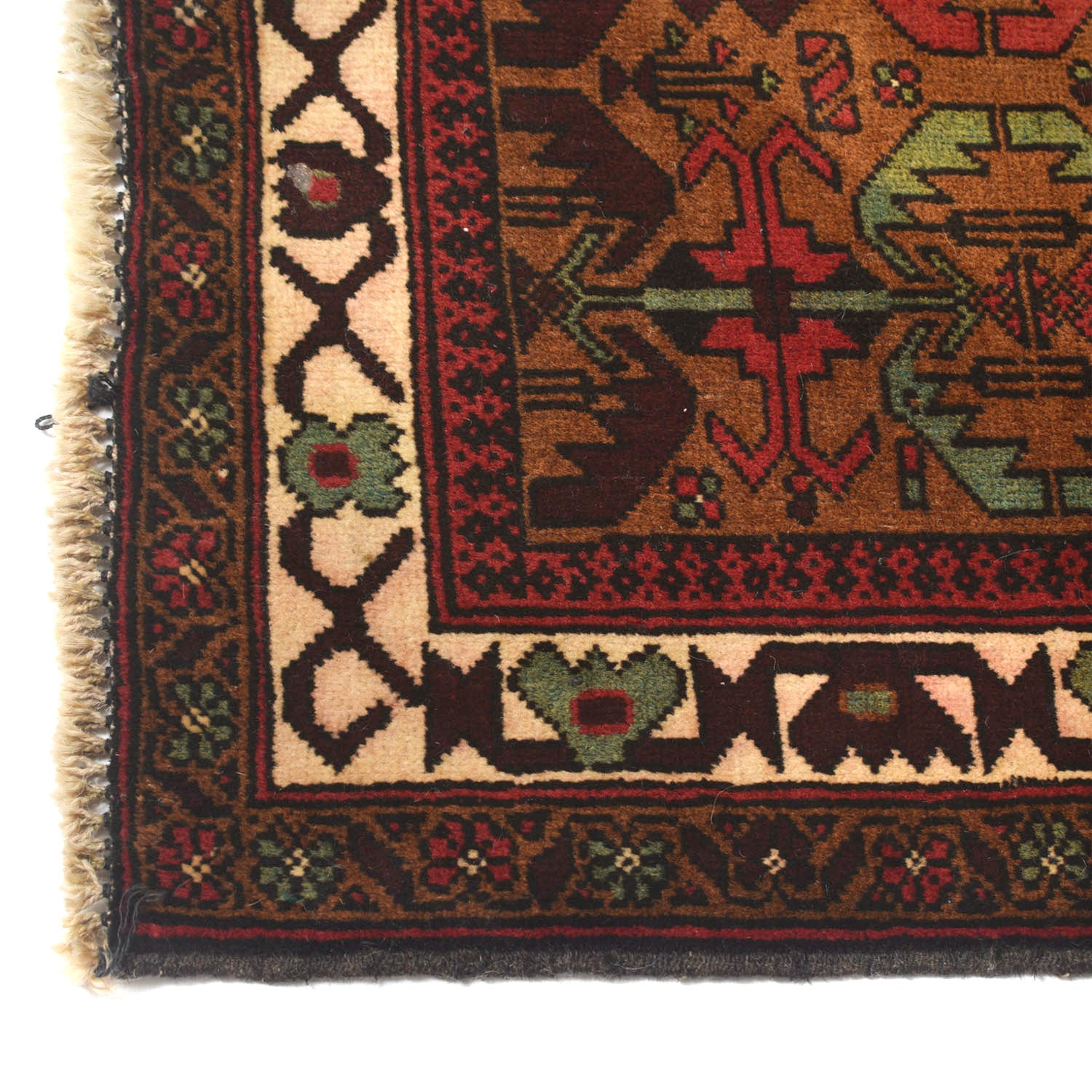 Baluchi Rug Handmade Multi Geometric 3x5 ft