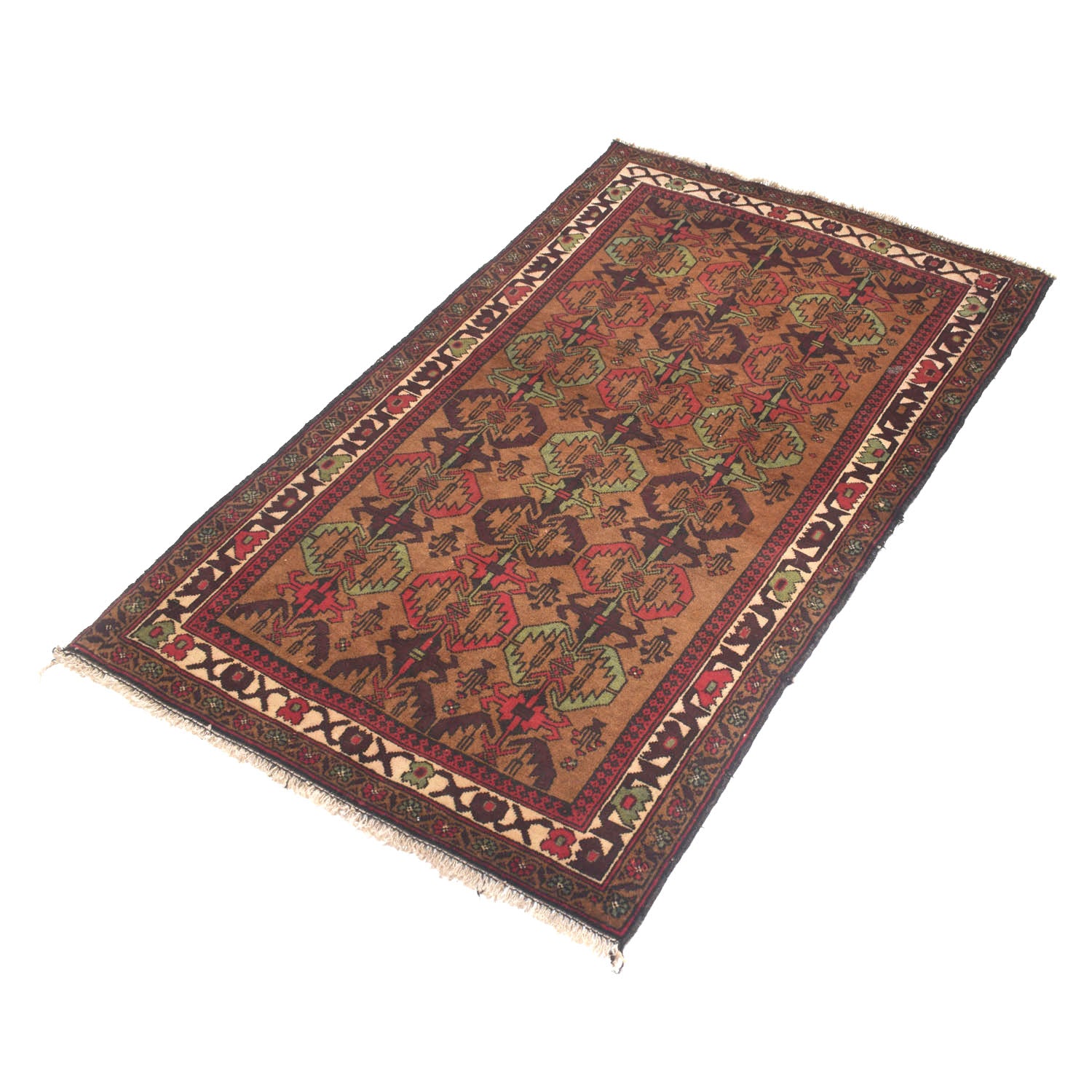Baluchi Rug Handmade Multi Geometric 3x5 ft