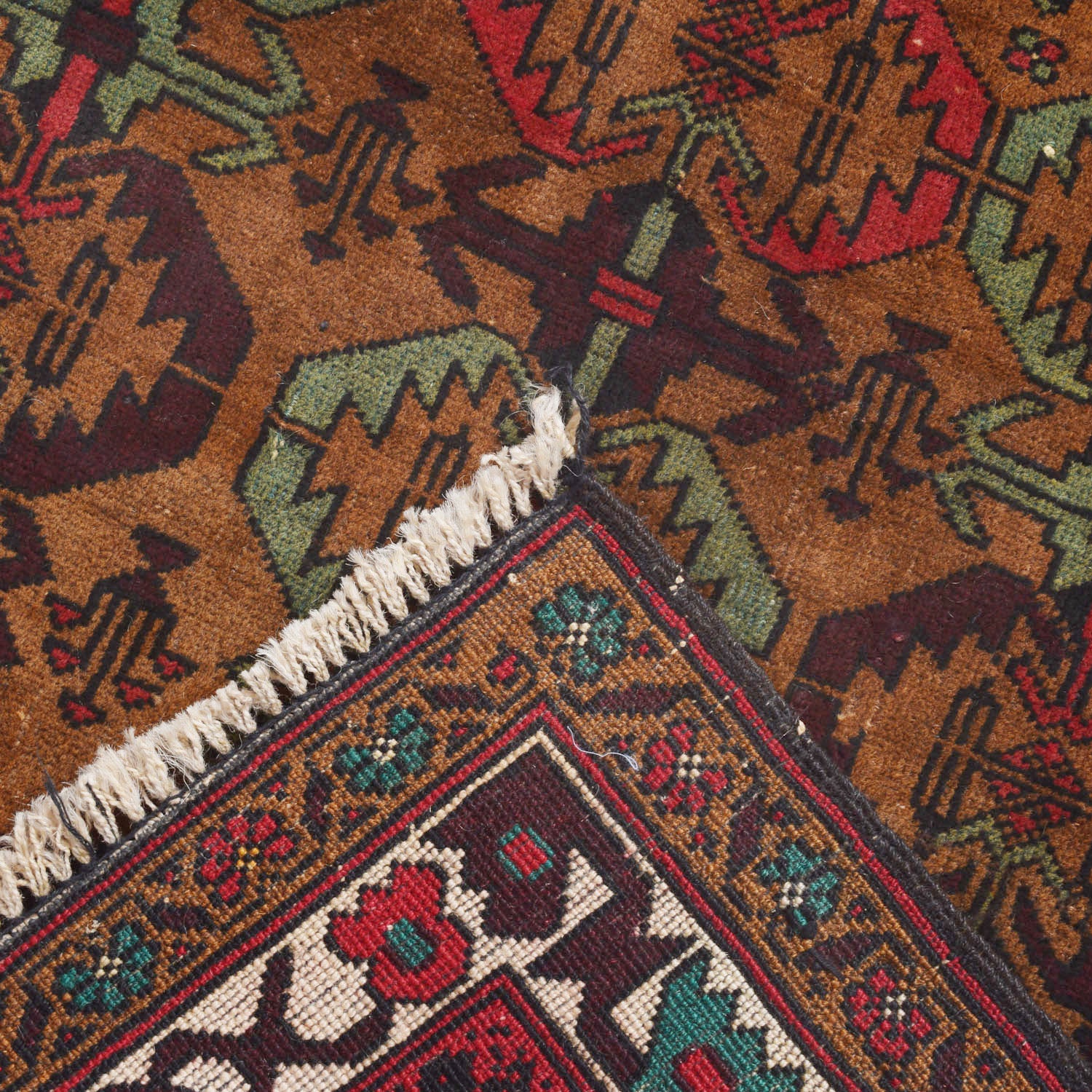 Baluchi Rug Handmade Multi Geometric 3x5 ft