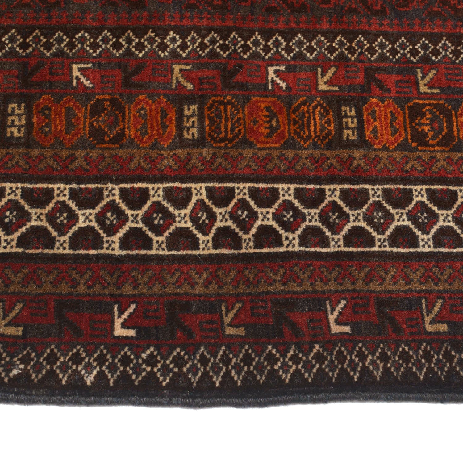 Baluchi Rug Handmade Red Prayer Design 3x5 ft