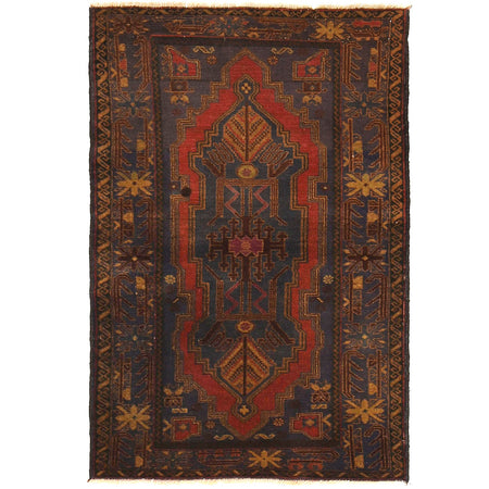 Baluchi Rug Handmade Multi Geometric 3x5 ft